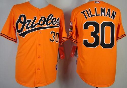 Orioles #30 Chris Tillman Orange 1954 2014 60th Anniversary Cool Base Stitched MLB Jersey