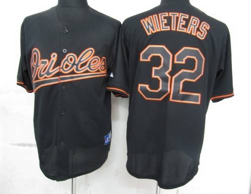 Orioles #32 Matt Wieters Black Fashion Stitched MLB Jersey