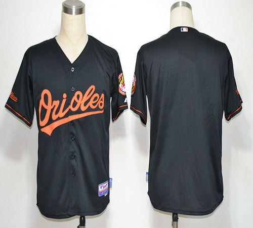 Orioles Blank Black Cool Base Stitched MLB Jersey