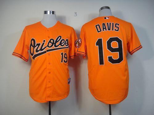 Orioles #19 Chris Davis Orange Cool Base Stitched MLB Jersey