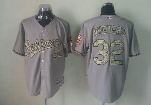 Orioles #32 Matt Wieters Grey USMC Cool Base Stitched MLB Jersey