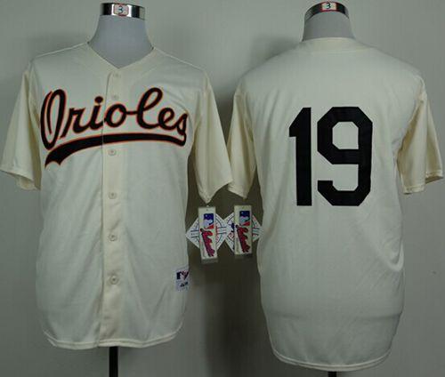 Orioles #19 Chris Davis Cream 1954 Turn Back The Clock Stitched MLB Jersey