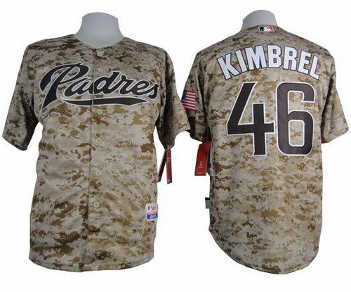 Padres #46 Craig Kimbrel Camo Alternate 2 Cool Base Stitched MLB Jersey