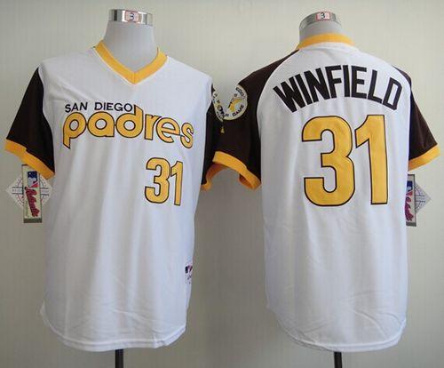 Padres #31 Dave Winfield White 1978 Turn Back The Clock Stitched MLB Jersey