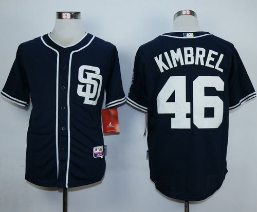 Padres #46 Craig Kimbrel Dark Blue Alternate 1 Cool Base Stitched MLB Jersey
