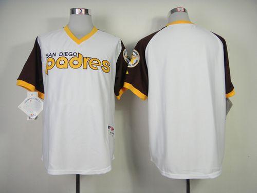 Padres Blank White 1978 Turn Back The Clock Stitched MLB Jersey
