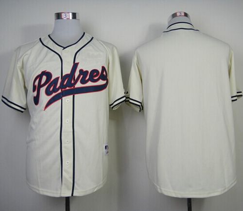 Padres Blank Cream 1948 Turn Back The Clock Stitched MLB Jersey