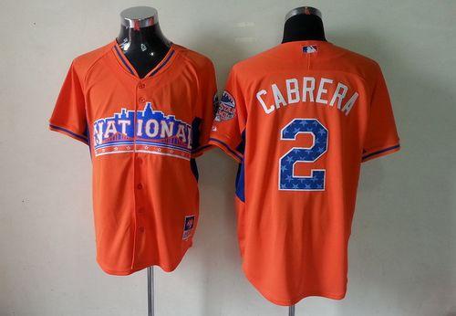 Padres #2 Everth Cabrera Orange All Star 2013 National League Stitched MLB Jersey
