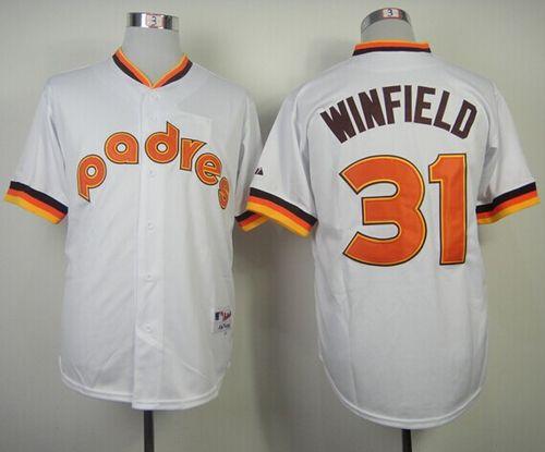 Padres #31 Dave Winfield White 1984 Turn Back The Clock Stitched MLB Jersey