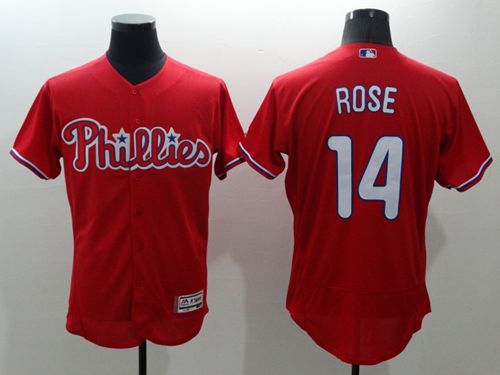Phillies #14 Pete Rose Red Flexbase Authentic Collection Stitched MLB Jersey