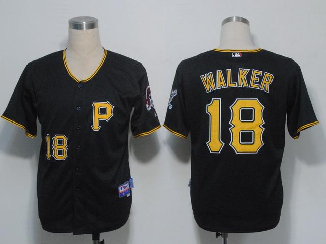 Pirates #18 Neil Walker Black Stitched MLB Jersey