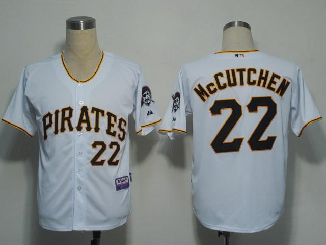 Pirates #22 Andrew McCutchen White Stitched MLB Jersey