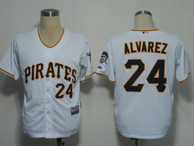 Pirates #24 Pedro Alvarez White Stitched MLB Jersey