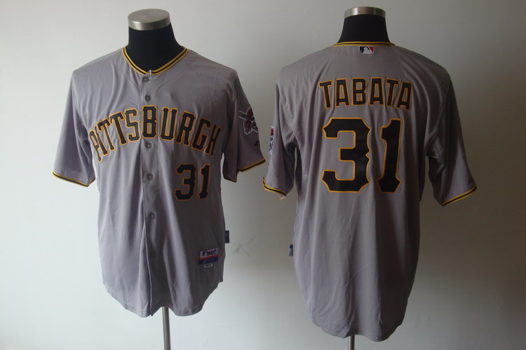 Pirates #31 Jose Tabata Grey Cool Base Stitched MLB Jersey