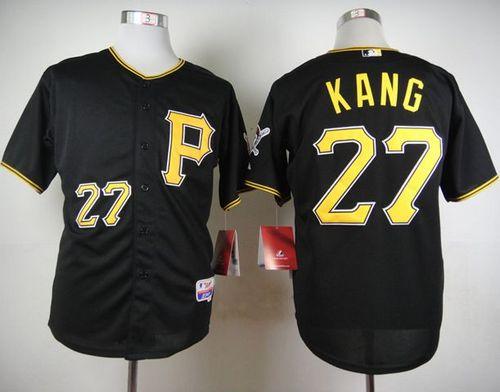 Pirates #27 Jung ho Kang Black Cool Base Stitched MLB Jersey