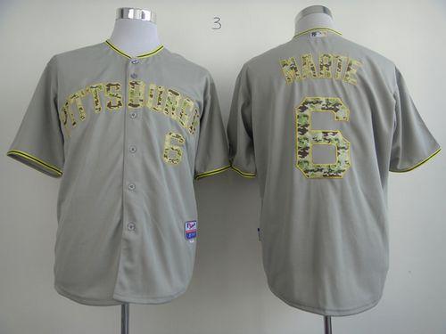 Pirates #6 Starling Marte Grey USMC Cool Base Stitched MLB Jersey