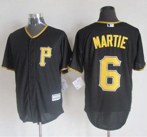 Pirates #6 Starling Marte Black New Cool Base Stitched MLB Jersey