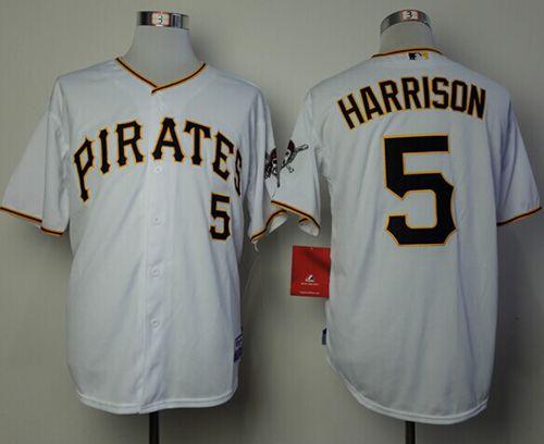 Pirates #5 Josh Harrison White Cool Base Stitched MLB Jersey