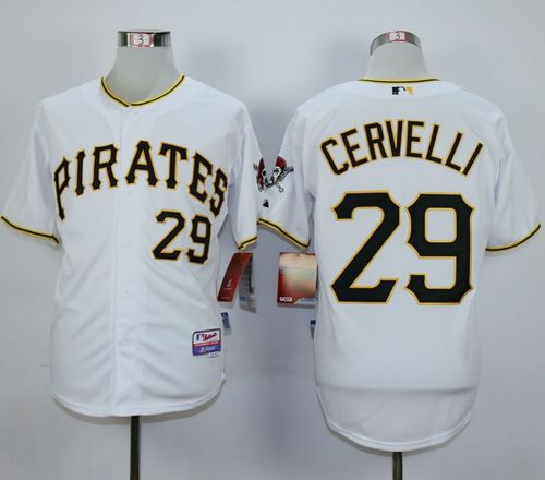 Pirates #29 Francisco Cervelli White Cool Base Stitched MLB Jersey