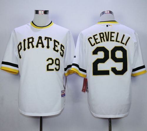 Pirates #29 Francisco Cervelli White Alternate 2 Cool Base Stitched MLB Jersey