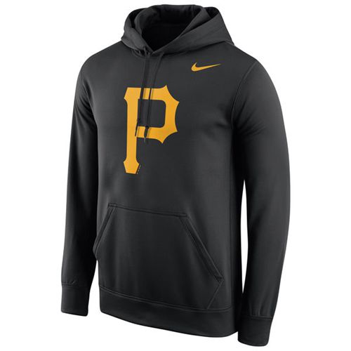 Pittsburgh Pirates  Logo Performance Pullover Black MLB Hoodie