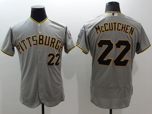 Pirates #22 Andrew McCutchen Grey Flexbase Authentic Collection Stitched MLB Jersey