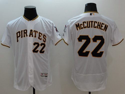 Pirates #22 Andrew McCutchen White Flexbase Authentic Collection Stitched MLB Jersey