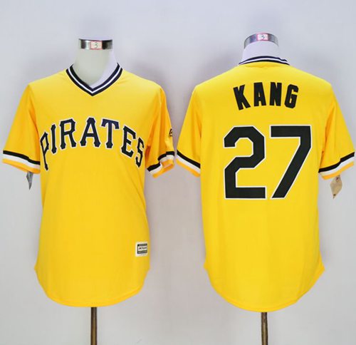 Pirates #27 Jung ho Kang Gold New Cool Base Stitched MLB Jersey