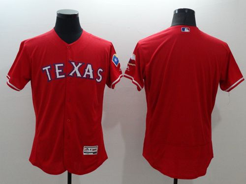 Rangers Blank Red Flexbase Authentic Collection Stitched MLB Jersey