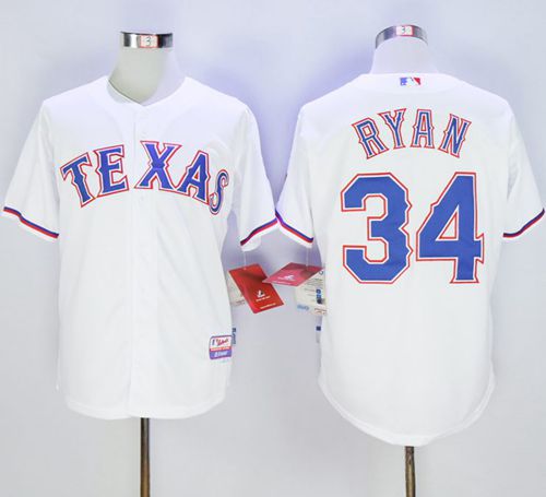 Rangers #34 Nolan Ryan White Cool Base Stitched MLB Jersey