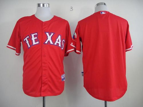 Rangers Blank Red 40th Anniversary Patch Stitched MLB Jersey