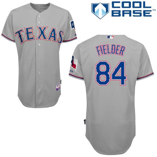 Rangers #84 Prince Fielder Grey Cool Base Stitched MLB Jersey