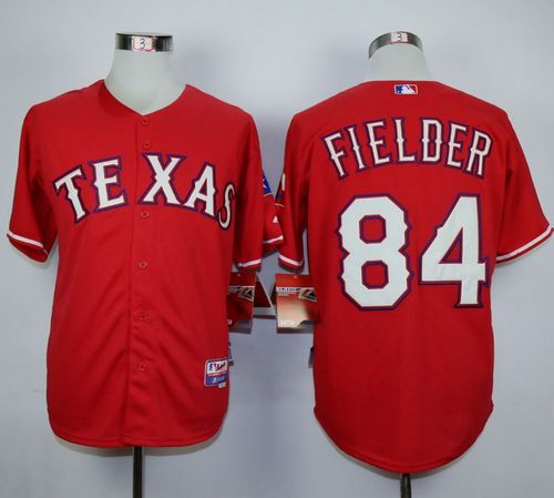 Rangers #84 Prince Fielder Red Cool Base Stitched MLB Jersey