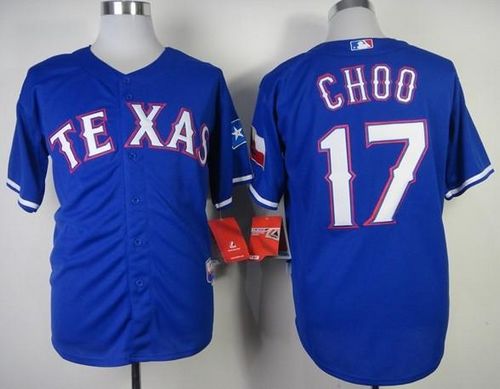 Rangers #17 Shin Soo Choo Blue Cool Base Stitched MLB Jersey
