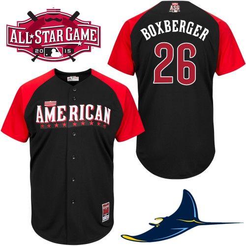 Rays #26 Brad Boxberger Black 2015 All Star American League Stitched MLB Jersey