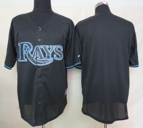 Rays Blank Black Fashion Stitched MLB Jersey