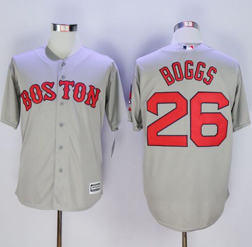 Red Sox #26 Wade Boggs New Grey Cool Base Stitched MLB Jersey