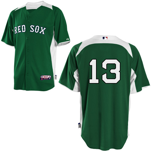 Red Sox #13 Carl Crawford Green Cool Base Stitched MLB Jersey
