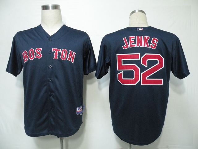 Red Sox #52 Bobby Jenks Dark Blue Stitched MLB Jersey