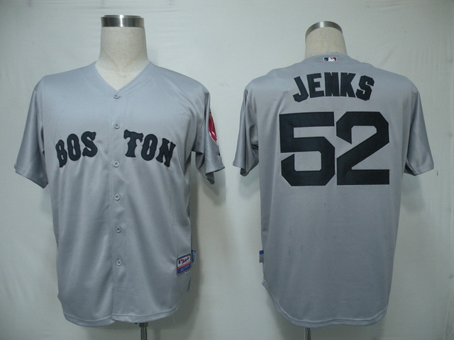Red Sox #52 Bobby Jenks Grey Stitched MLB Jersey