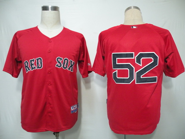 Red Sox #52 Bobby Jenks Red Stitched MLB Jersey