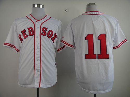 Red Sox #11 Clay Buchholz White 1936 Turn Back The Clock Stitched MLB Jersey