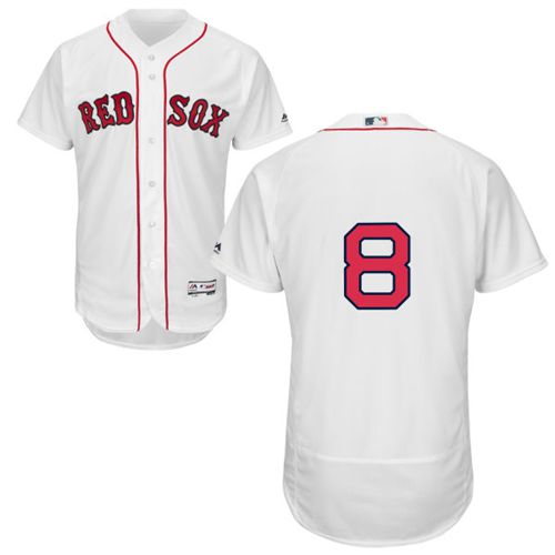 Red Sox #8 Carl Yastrzemski White Flexbase Authentic Collection Stitched MLB Jersey