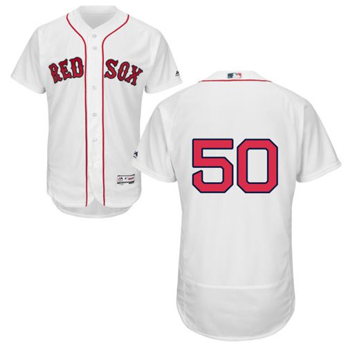 Red Sox #50 Mookie Betts White Flexbase Authentic Collection Stitched MLB Jersey