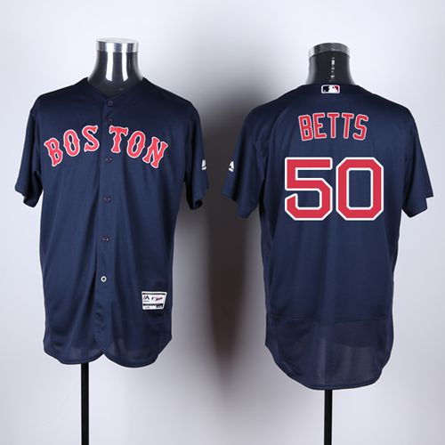 Red Sox #50 Mookie Betts Navy Blue Flexbase Authentic Collection Stitched MLB Jersey