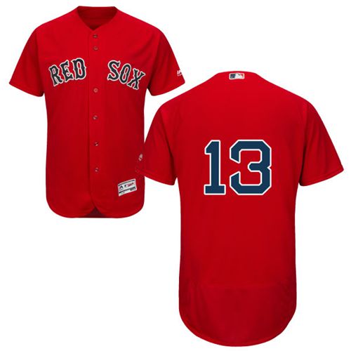 Red Sox #13 Hanley Ramirez Red Flexbase Authentic Collection Stitched MLB Jersey