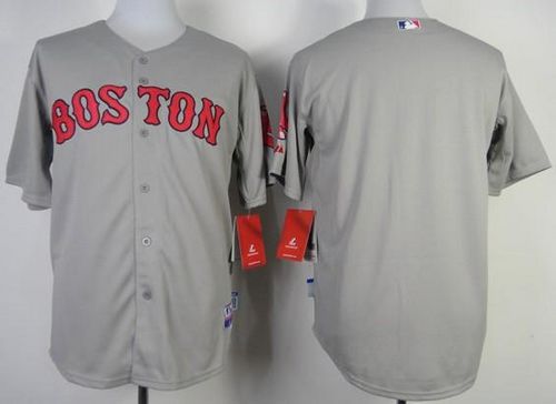 Red Sox Blank Stitched Grey MLB Jersey