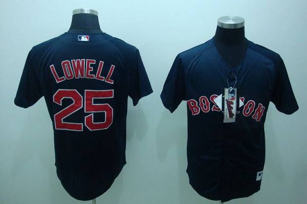 Red Sox #25 Mike Lowell Stitched Dark Blue MLB Jersey