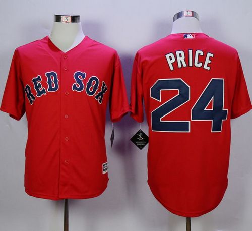 Red Sox #24 David Price Red New Cool Base Stitched MLB Jersey