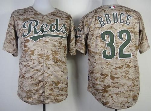 Reds #32 Jay Bruce Camo Alternate Cool Base Stitched MLB Jersey